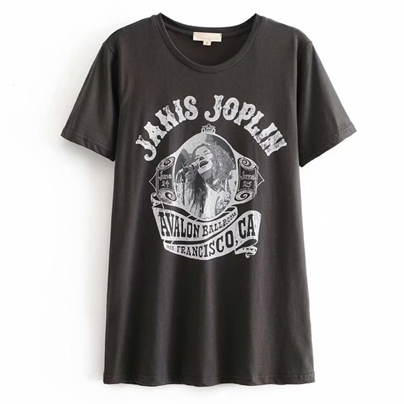 Tops - SOLD OUT Janis Joplin Avalon Ballroom Graphic Band T-Shirt